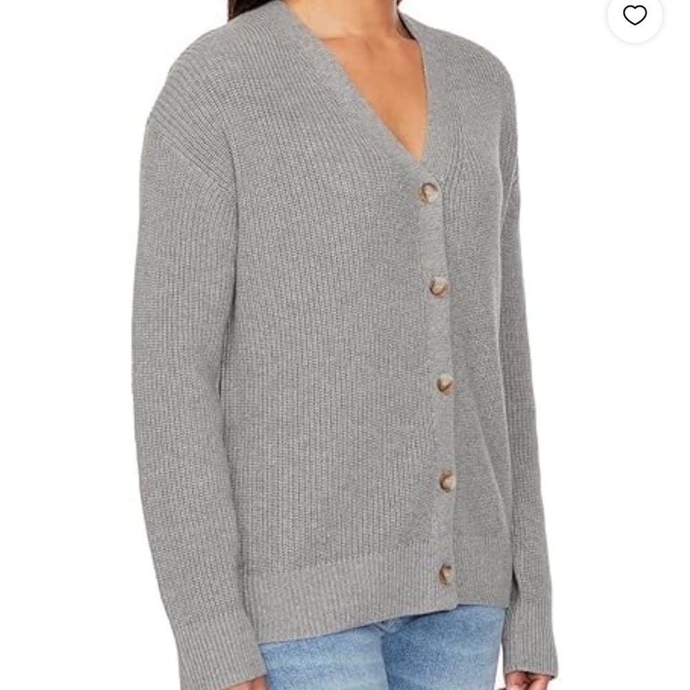 HUDSON Cotton Button Down Cardigan Sweater Gray Size - Picture 14 of 14